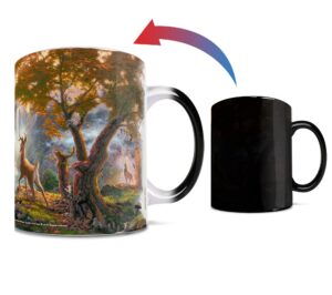 morphing mugs disney - bambi - thomas kinkade - one 11 oz color changing heat sensitive ceramic mug – image revealed when hot liquid is added!