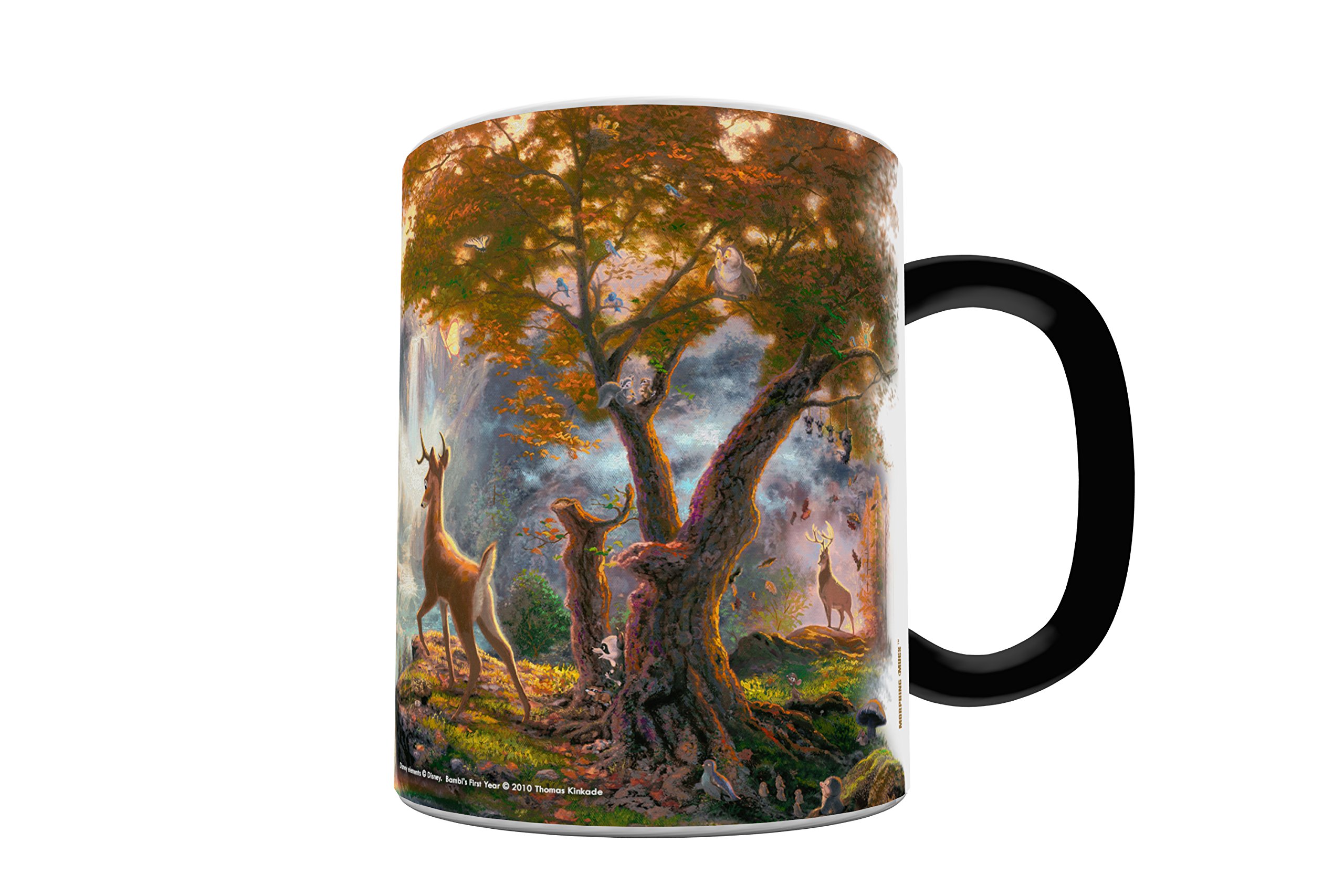 Morphing Mugs Disney - Bambi - Thomas Kinkade - One 11 oz Color Changing Heat Sensitive Ceramic Mug – Image Revealed When HOT Liquid Is Added!