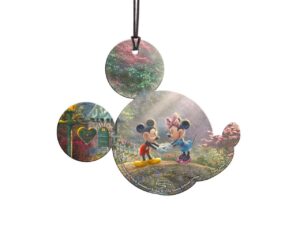 trend setters disney - mickey and minnie mouse - sweetheart bridge - mickey ears shaped hanging acrylic print accessory - for gifting and collecting