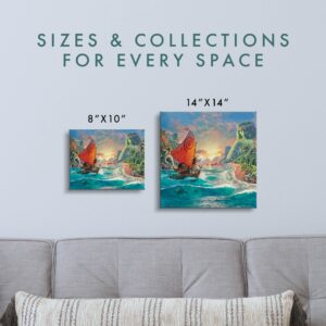 Thomas Kinkade Disney Moana Gallery Wrapped Canvas - Canvas Art | Frameless Wall Art | Certificate of Authenticity Included, 8" x 10"