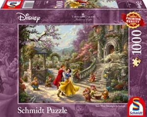 schmidt | thomas kinkade: disney snow white - dancing with the prince - 1,000 pieces | adult jigsaw puzzle | ages 12+