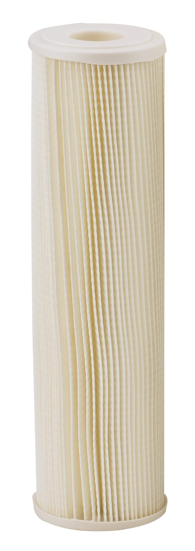 Pentair Pentek ECP5-10 Sediment Water Filter, 10-Inch, Under Sink Pleated Cellulose Polyester Replacement Cartridge, 10" x 2.5", White End-Cap, 5 Micron