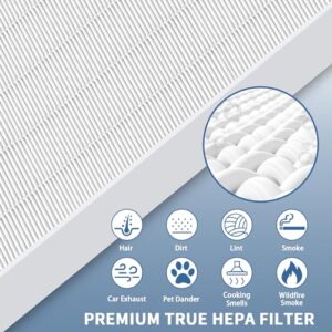 HEPA Air Purifier Filter R Replacement for Honeywell Air Purifier HPA100/200/300 and 5000 Series, 6 Pack True HEPA Filter Compatible with Honeywell R Filter (HRF-R3 & HRF-R2 & HRF-R1)