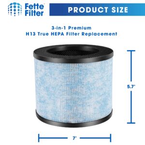 Fette Filter - F100 H13 Premium True HEPA Replacement Filter, Compatible with Instant AP100 Air Purifier, 3-in-1 H13 Grade True HEPA Filter, Part # F100, 2-Pack