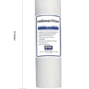 IPW Industries Inc. Replacement 10-Inch, Sediment Pre-filters for Whole House Water Filter Systems, 5 Micron, Pack of 4