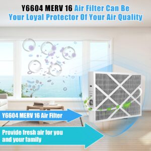 One Pack Y6604 MERV 16 Air Filter, 20x26x5 Inches MERV16 Air Filter Perfectly Fits for PureAir PCO3-20-16 Air Purifier, Y6604 Air Filter Replacement Keeps Your Filtration System Running Smoothly