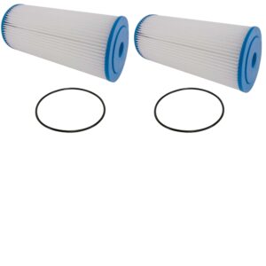 cfs – pleated water filter cartridges compatible with american plumber w30pehd, w50pehd, fxhsc, gxwh40l, gxwh35f, w10-pr, r50-bbsa – replacement water filter cartridge (pack of 2 with 2 o-rings)