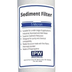 IPW Industries Inc. Compatible to Olympia Water Systems 10" Replacement Filters - 5 Micron Replacement Filter Kit - Stages 1, 2 & 3