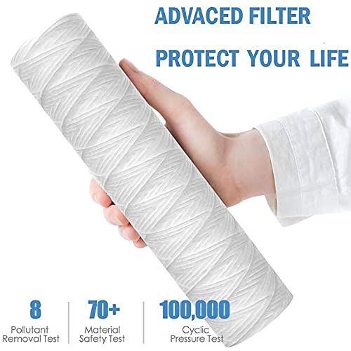 Zipits 【Home Appliances Accessories】 5 Pcs 1 Micrometre 10 x 2.5 Inch String-Wound Sediment Filter,Sediment Filter, Universal Replacement RO Unit 【Replaceable】