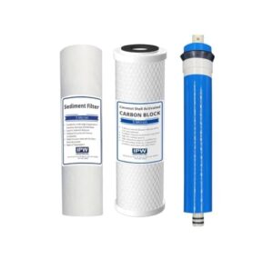 ipw industries inc. compatible to hydro logic stealth ro150 complete replacement filter kit includes - membrane, carbon & sediment filter