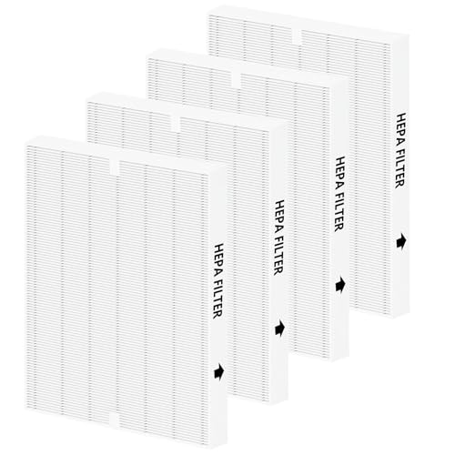 4 Pack AP-1512HH True HEPA Replacement Filter for Coway Airmega AP-1512HH and Airmega 200M Series Air Purifiers (AP-1512HH, AP-1512HH-FP, AP-1518R, AP-1519P), Compared to Part # 3304899