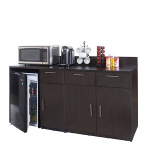 breaktime coffee break lunch room furniture buffet tea & coffee bar color espresso - factory assembled - furniture items only. model 3271 2 piece group