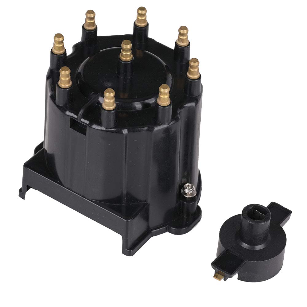 Distributor Cap and Ignition Rotor Kit Compatible with 5.0L, 5.7L, 350 V-8 MerCruiser Engines Made by General Motors with Delco HEI Ignition - Replaces 808483Q1, 18-5281 GM V8 Tune-up Kit