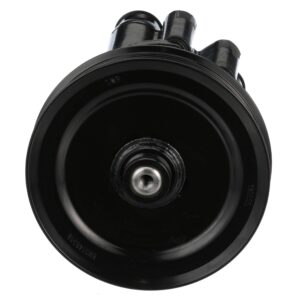 quicksilver 807151a9 sea water pump housing for v-6 and v-8 mercruiser engines made by general motors with a serpentine belt pulley system for engine accessories and electrical fuel pumps