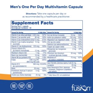 Bariatric Fusion One Per Day Bariatric Multivitamin with Iron for Men | with Prostate and Heart Support Vitamins* | Gastric Bypass and Sleeve Gastrectomy | 30 Capsules | 1 Month Supply