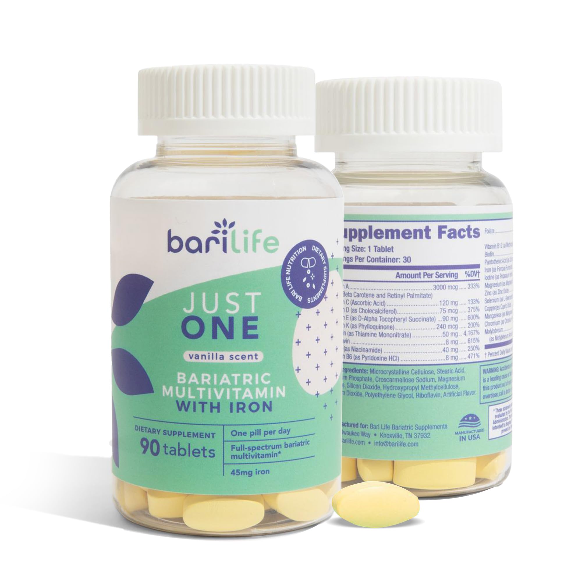 Just One - Once Daily Bariatric Multivitamin with Iron (90)