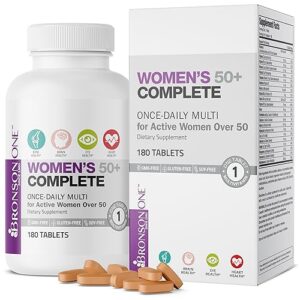 bronson one daily women’s 50+ complete multivitamin multimineral, 180 tablets