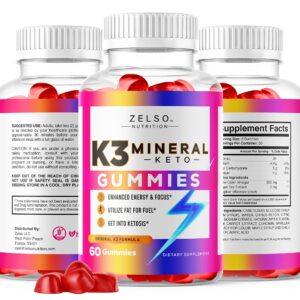 ZELSO (3 Pack) K3 Mineral Gummies Nutrition, The Original K3 Formula Pills Now in Gummy, Advanced Vitamins Plus Multivitamin, 90 Day Supply