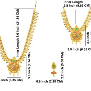 Efulgenz Indian Bridal Jewelry Sets for Women Gold Tone Traditional Indian Bollywood Bridal Wedding Set Of Choker Collar Princess Necklaces Dangle Earrings Jewellery