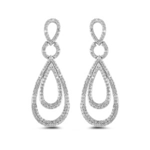 Amazon Essentials Sterling Silver Diamond Drop Earrings (1/2 cttw) (previously Amazon Collection)