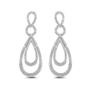 Amazon Essentials Sterling Silver Diamond Drop Earrings (1/2 cttw) (previously Amazon Collection)