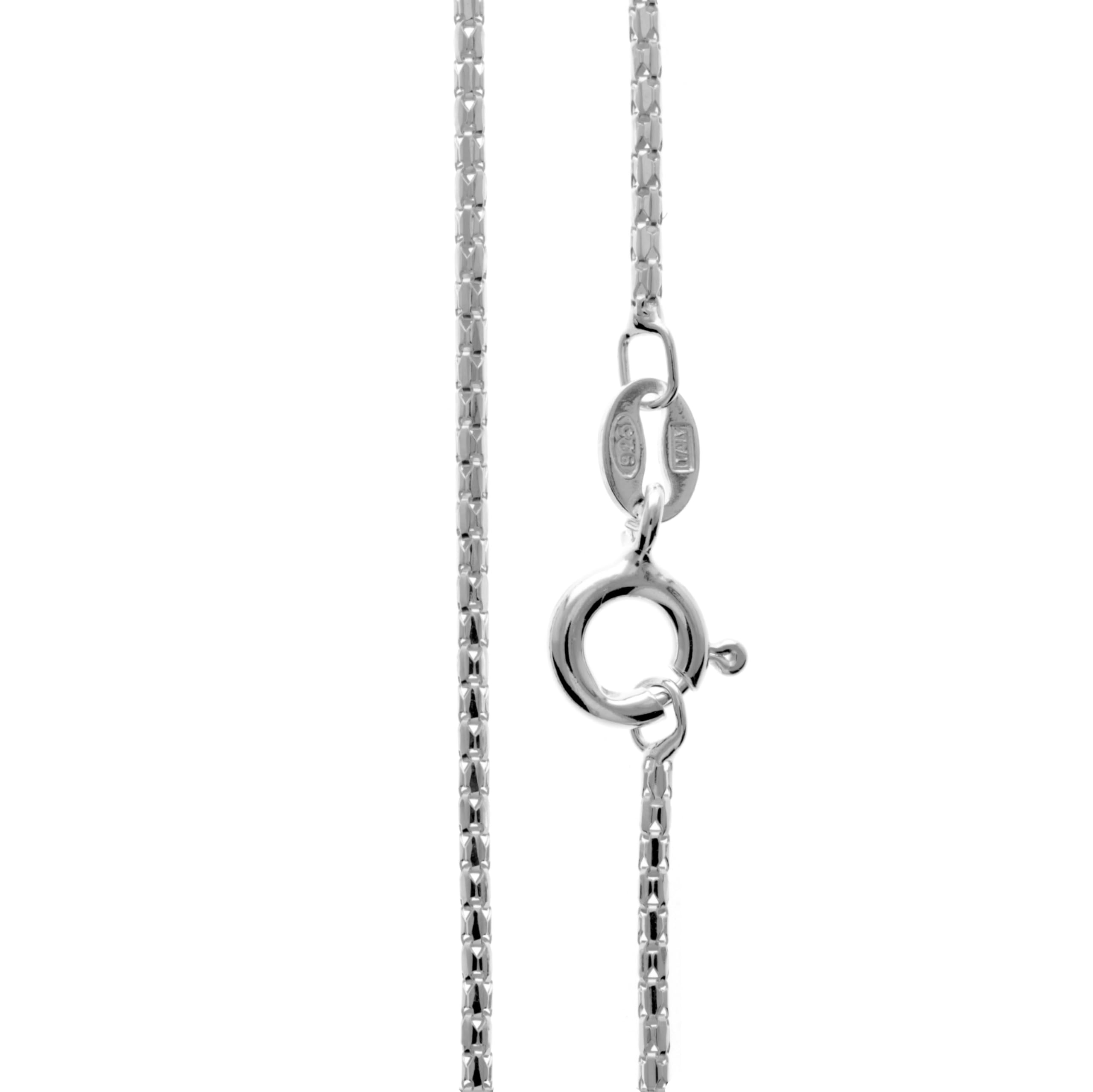 SilverAmber Jewellery UK - 925 Sterling Silver Delicate Italian Coreana 1.2 mm Chain Necklace - 28" - GCH00728