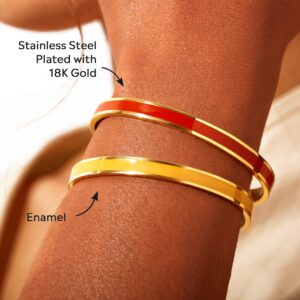 STORYJEWELLERY My Badass Friend Gang Bracelet, Badass Bestie Bracelet, Friendship Bracelet, Matching Bracelet for Best Friend, Enamel Friendship Bracelets for Women(color 06)