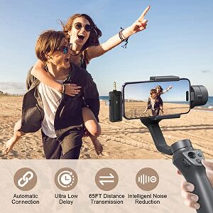 HMKCH Wireless Lavalier Microphone for iPhone - Android Phone/Camera/Computer/Laptop, Professional Dual Lapel Mic with USB-C/3.5mm/USB Plug for Video Recording, Vlog, YouTube, TikTok