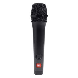 jbl partybox mic 100: wired dynamic vocal mic with cable, quality performance, wire mesh cap with windscreen, easy to use, cardioid polar pattern, premium industrial design (black)