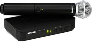 shure blx24/sm58 uhf wireless microphone system - perfect for church, karaoke, vocals - 14-hour battery life, 300 ft range | includes sm58 handheld vocal mic, single channel receiver | h11 band