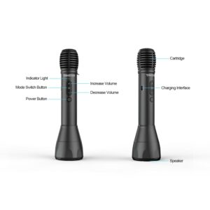 TAKSTAR 2-in-1 Bluetooth Wireless Microphone & Voice Amplifier, Portable Handheld Mic Speaker for Karaoke, Meeting, Outdoors, Speech, Party - DA10 (Not a Record Mic & Can't Connect Extra Speaker)