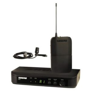 Shure BLX14/CVL UHF Wireless Microphone System - Perfect for Interviews, Presentations, Theater - 14-Hour Battery Life, 300 ft Range | includes CVL Lavalier Mic, Single Channel Receiver | J11 Band