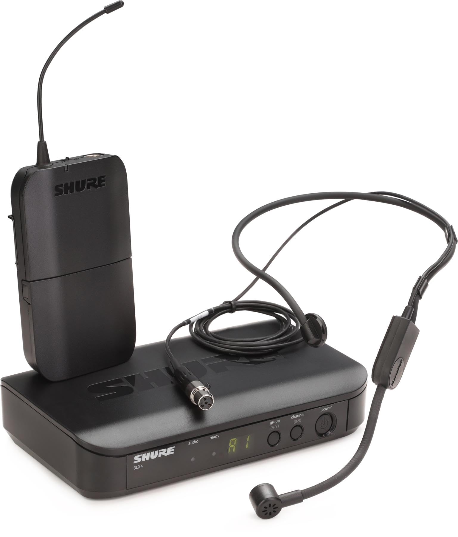 Shure BLX14/P31 UHF Wireless Microphone System - Perfect for Speakers, Performers, Presentations - 14-Hour Battery Life, 300 ft Range | includes PGA31 Headset Mic, Single Channel Receiver | H9 Band