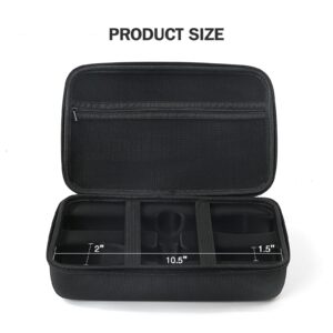 YOTESO Wireless Microphone Case, Dual Wireless Microphone Storage Box, Hard EVA Mic Carrying Case, Dual Mic Bag with EVA Hard Shell Exterior Compatible with 10.5" x2" Dual Wireless Mic-Case Only