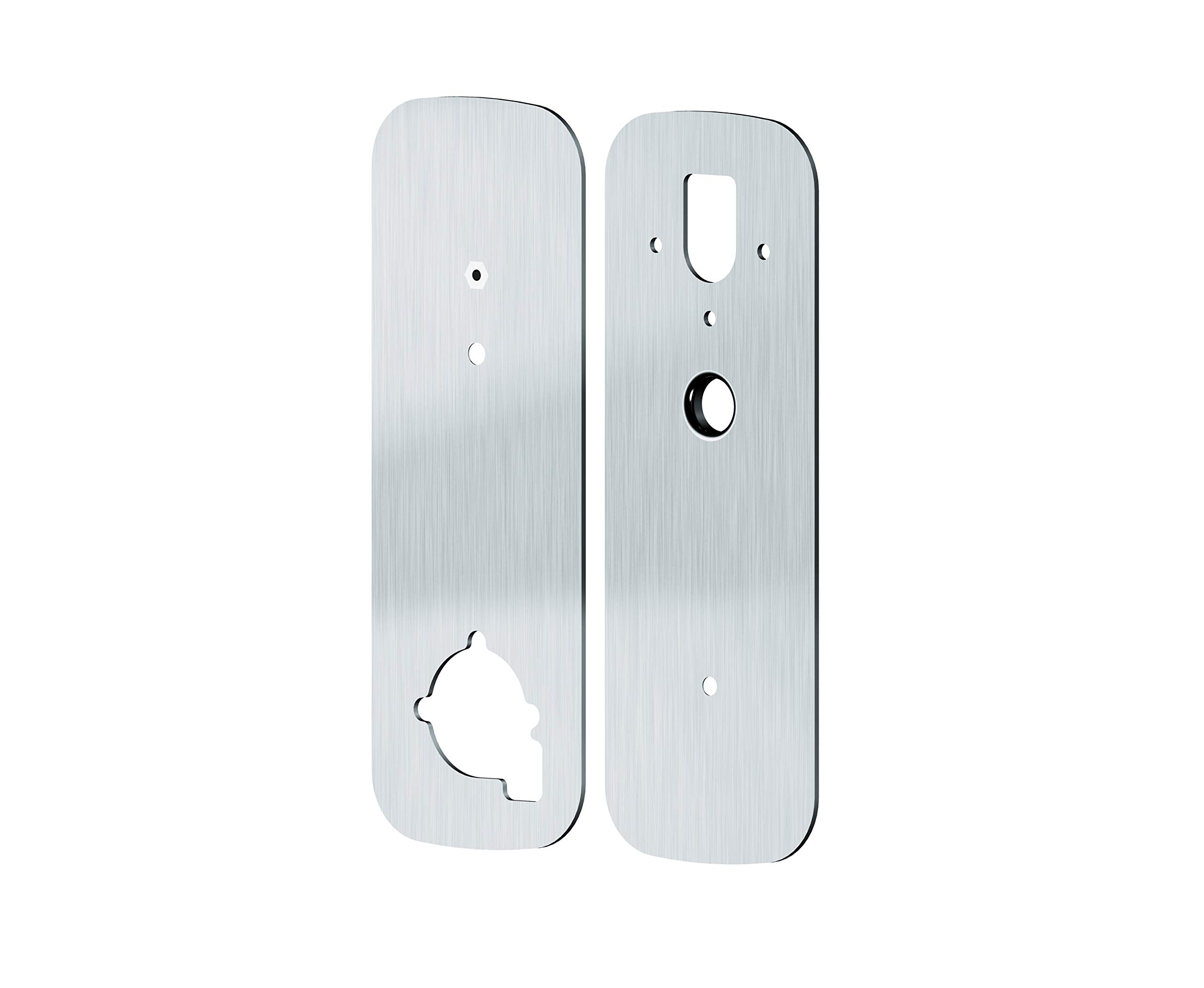 Lockly Smart Door Lock Cover Plate, Accessory for Lockly Smart Locks, Rust-Proof Stainless Steel for Hole Filler Plate - Satin Nickel (PGA006SN)