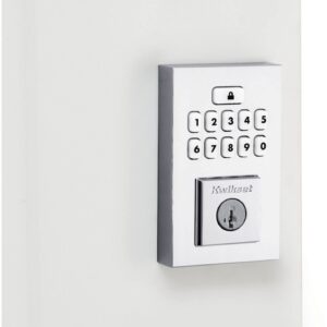 Kwikset 9260CNT-26S Contemporary SmartCode Keypad Electronic Deadbolt SmartKey Bright Chrome Finish