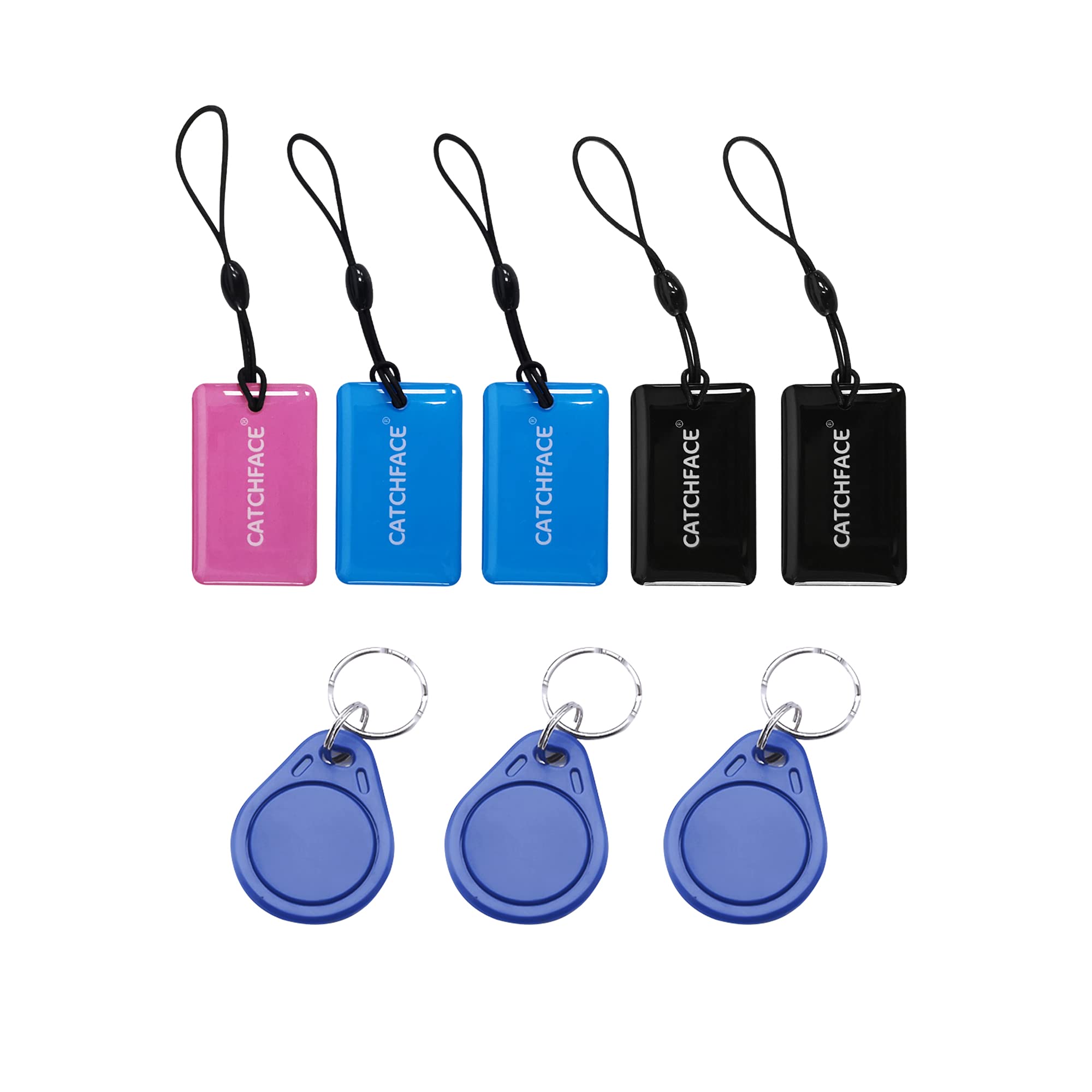 8 Packs Smart IC Card,RFID M1 13.56Mhz Fob Contactless Key Fob for CATCHFACE Smart Door Locks