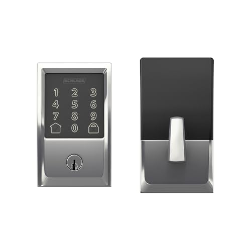 Schlage Encode Smart WiFi Deadbolt with Century Trim In Bright Chrome