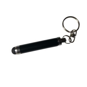 BoxWave Stylus Pen Compatible with Lockly Secure Pro - Bullet Capacitive Stylus, Mini Stylus Pen with Keyring Loop for Lockly Secure Pro - Jet Black