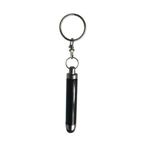 BoxWave Stylus Pen for Lockly Secure Lux (Stylus Pen Bullet Capacitive Stylus, Mini Stylus Pen with Keyring Loop for Lockly Secure Lux - Jet Black