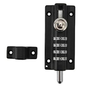 Alloy Household Button Doorbolt Digital Lock with Combination Locking AntiTheft Feature Ideal for Pool Maintenance Kits (Black Latch Lock)