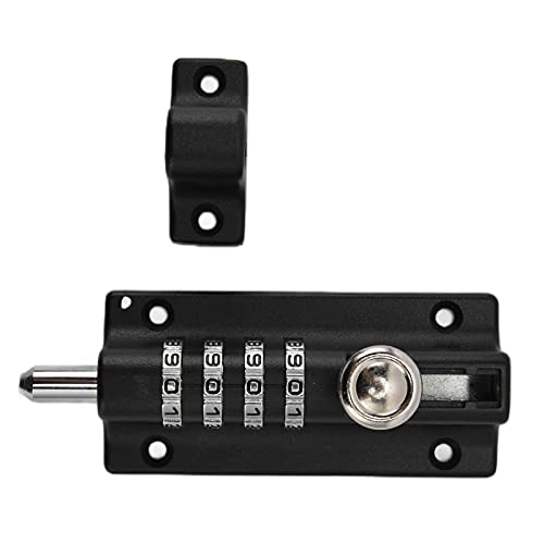 Alloy Household Button Doorbolt Digital Lock with Combination Locking AntiTheft Feature Ideal for Pool Maintenance Kits (Black Latch Lock)