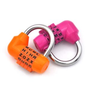 YingRen Word Combination Lock - Security Code Lock Digit Padlock for School Gym Locker/Sports Locker/Fence/Toolbox/Case/Hasp Storage Orange