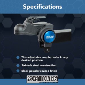 Proven Industries Model AC-100 Coupler-Bolt Lock, Adjustable Coupler Lock, Made in The USA, (Blue)