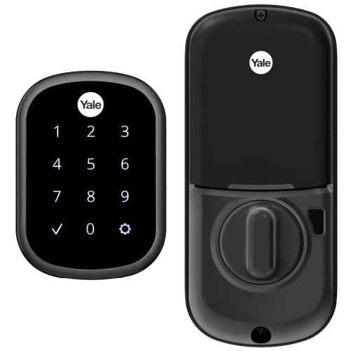 Yale Assure Deadbolt Lock, Black Suede Keyless Non-Connected Entry Door Lock with Digital Keypad Touchscreen for Code Entry, ‎YRD256-NR-BSP