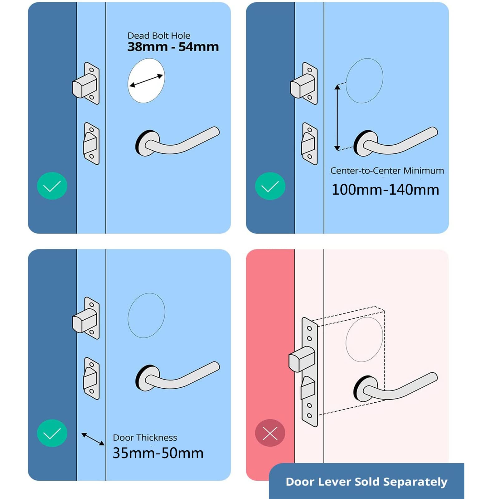 Cerraduras Inteligentes para Puertas, Con Aplicación | Teclado con Pantalla Táctil/Bloqueo Automático/Fácil Instalación, Compatible con Amazon Alexa/Google Assistan, Cerradura Digital de Casa Oro,