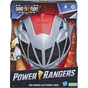 power rangers dino fury red ranger electronic mask roleplay toy for costume and dress up inspired by the tv show ages 5 and up