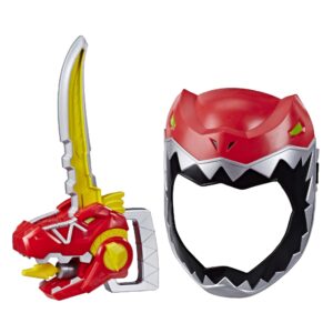 power rangers playskool heroes zord saber, red ranger roleplay mask with sword accessory, great for toddler halloween costume, dino charge-inspired toy, 3+ (amazon exclusive)