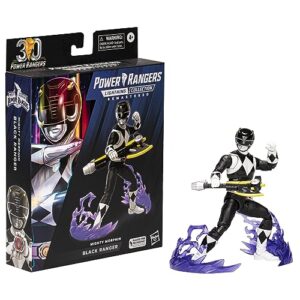 Power Rangers Lightning Collection Remastered Mighty Morphin Black Ranger 6-Inch Action Figure, Toys for Boys and Girls Ages 4 and Up