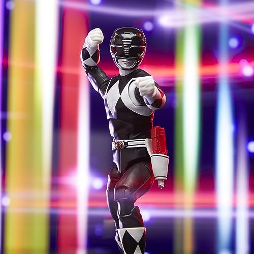 Power Rangers Lightning Collection Remastered Mighty Morphin Black Ranger 6-Inch Action Figure, Toys for Boys and Girls Ages 4 and Up